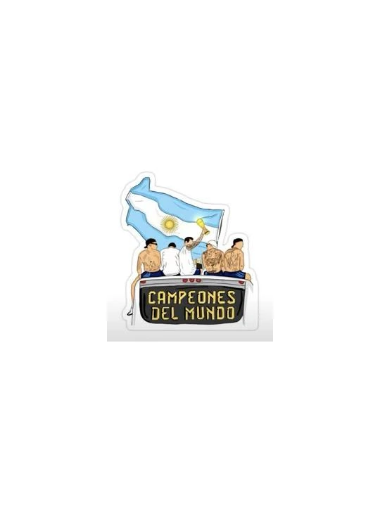 Pegatina CAMPEON DEL MUNDO ARG 5x5