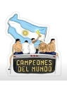 Pegatina CAMPEON DEL MUNDO ARG 5x5