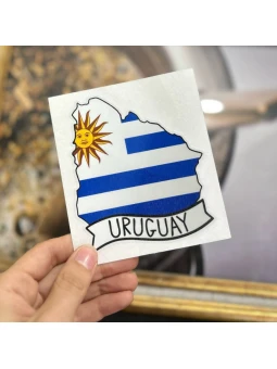 Pegatina mapa Uruguay grande, resistente para uso exterior e interior.