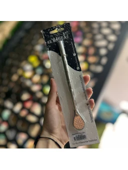 Bombilla bronce Matebom con apliques