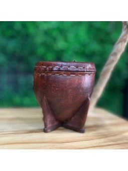 MATE FORRADO DE CUERO S/VIROLA