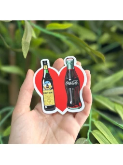 Pegatina FERNET Y COCA 5x5