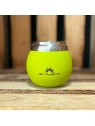 Paisito pistachio stainless steel mate cup 150ml — steel interior and soft-touch rubber exterior, modern and easy to clean.
