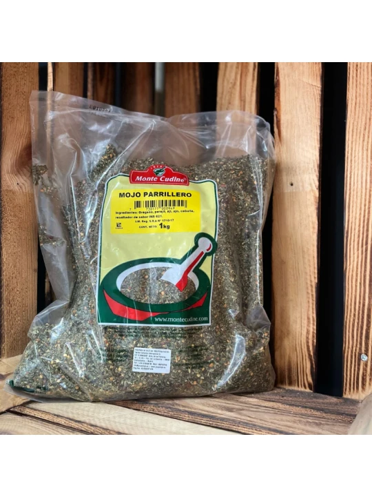 Mojo Parrillero Monte Cudine aplicación en carne