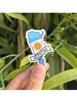 Pegatina MAPA C/BANDERA AR 5x5