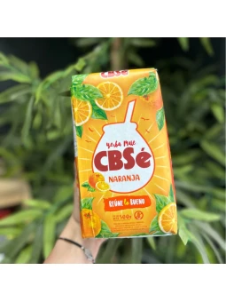 Paquete de yerba mate CBSé Naranja 500g con aroma a naranja fresca