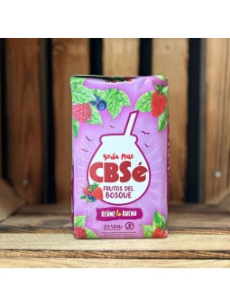 Paquete de yerba mate CBSé Frutos del Bosque 500g con aroma a frutos del bosque