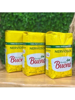 Pack x3 de yerba mate Nerviosos 1kg sin palo y suave