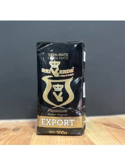 Paquete de yerba mate Rei Verde Premium 500g con sabor ahumado y espuma cremosa