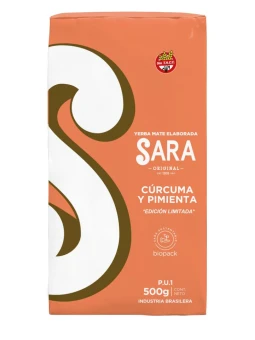 Yerba Mate Sara CURCUMA Y PIMIENTA 500G 